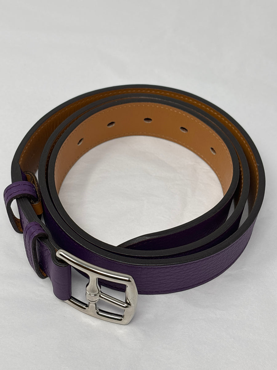 Hermes etriviere belt periwinkle and gold sz 74 Hermes Blue Belts for Women on Sale up to 90% Off: Poshmark main image 4