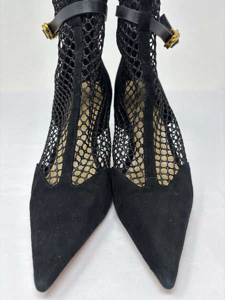 Christian Dior-l Suede Resille Booties -  size 40 D