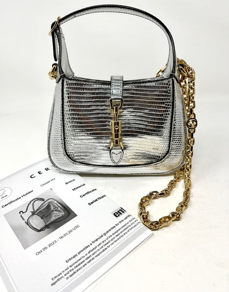 GUCCI-Silver Lizard Bag-Small