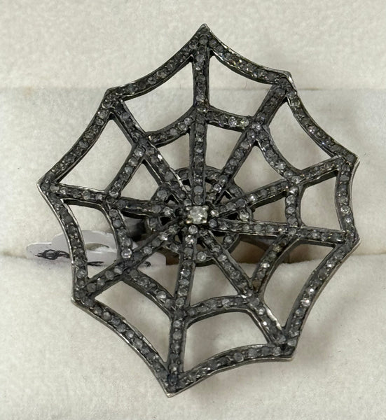 Diamond Spider Web Ring