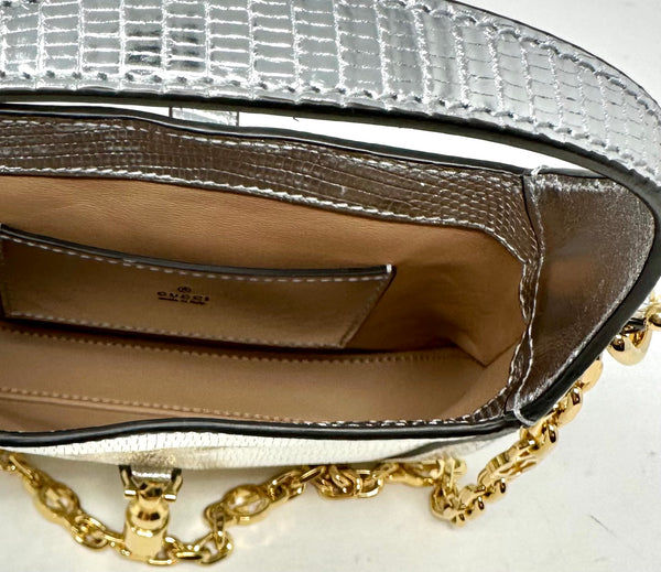 GUCCI-Silver Lizard Bag-Small
