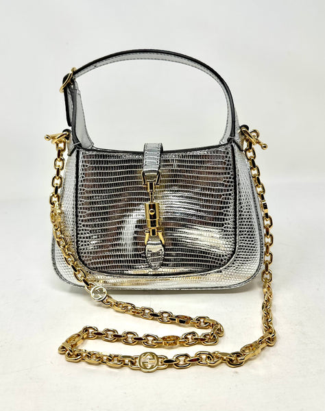 GUCCI-Silver Lizard Bag-Small