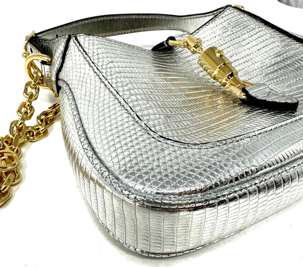 GUCCI-Silver Lizard Bag-Small