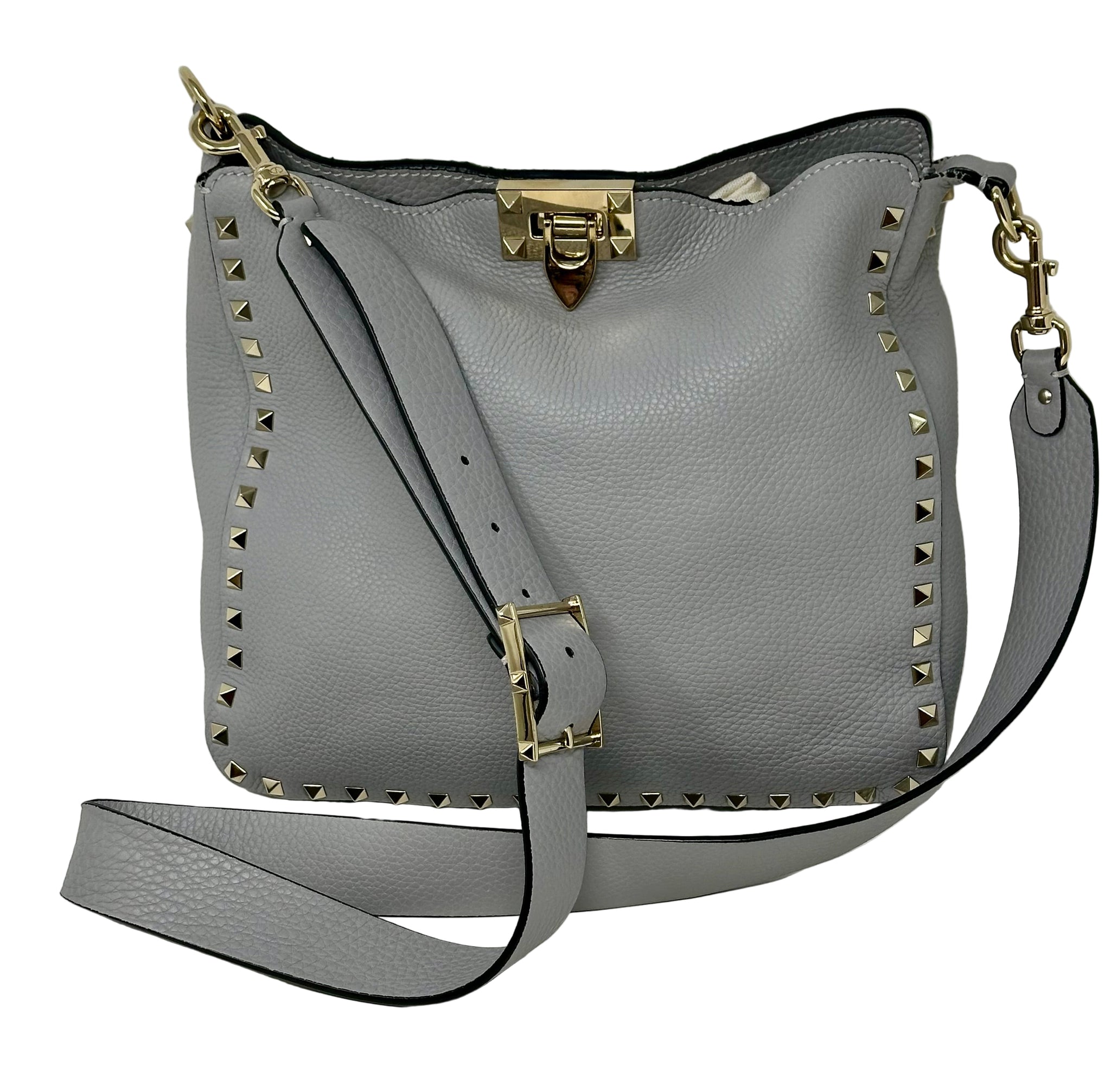 Valentino Grey Rockstud Crossbody Bag