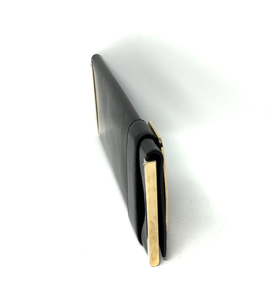 GUCCI-Black Patent Leather Clutch