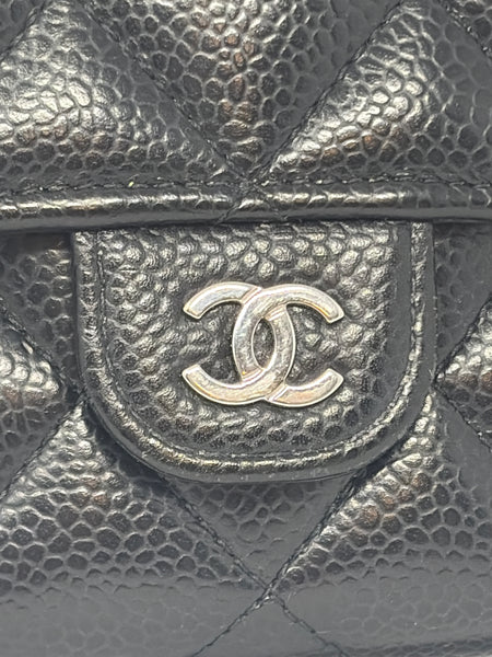 Chanel-Preloved-Black Chanel Classic Long Flap Wallet