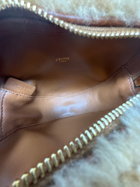 CELINE Beige/Brown Heart Shaped Handbag/Crossbody Sz-S