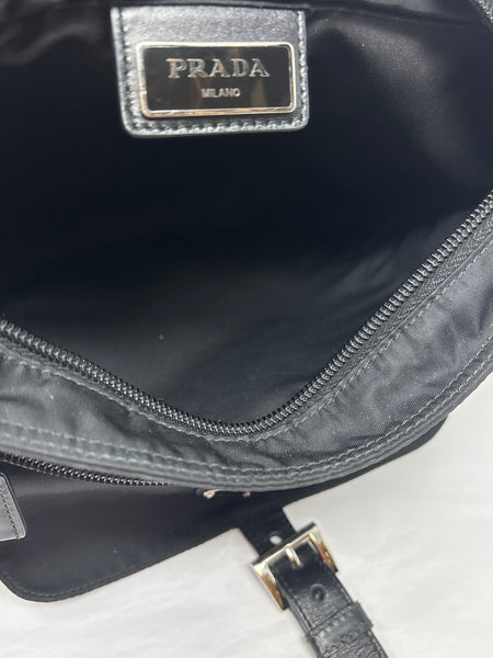 Prada midnight black tessuto nylon crossbody bag