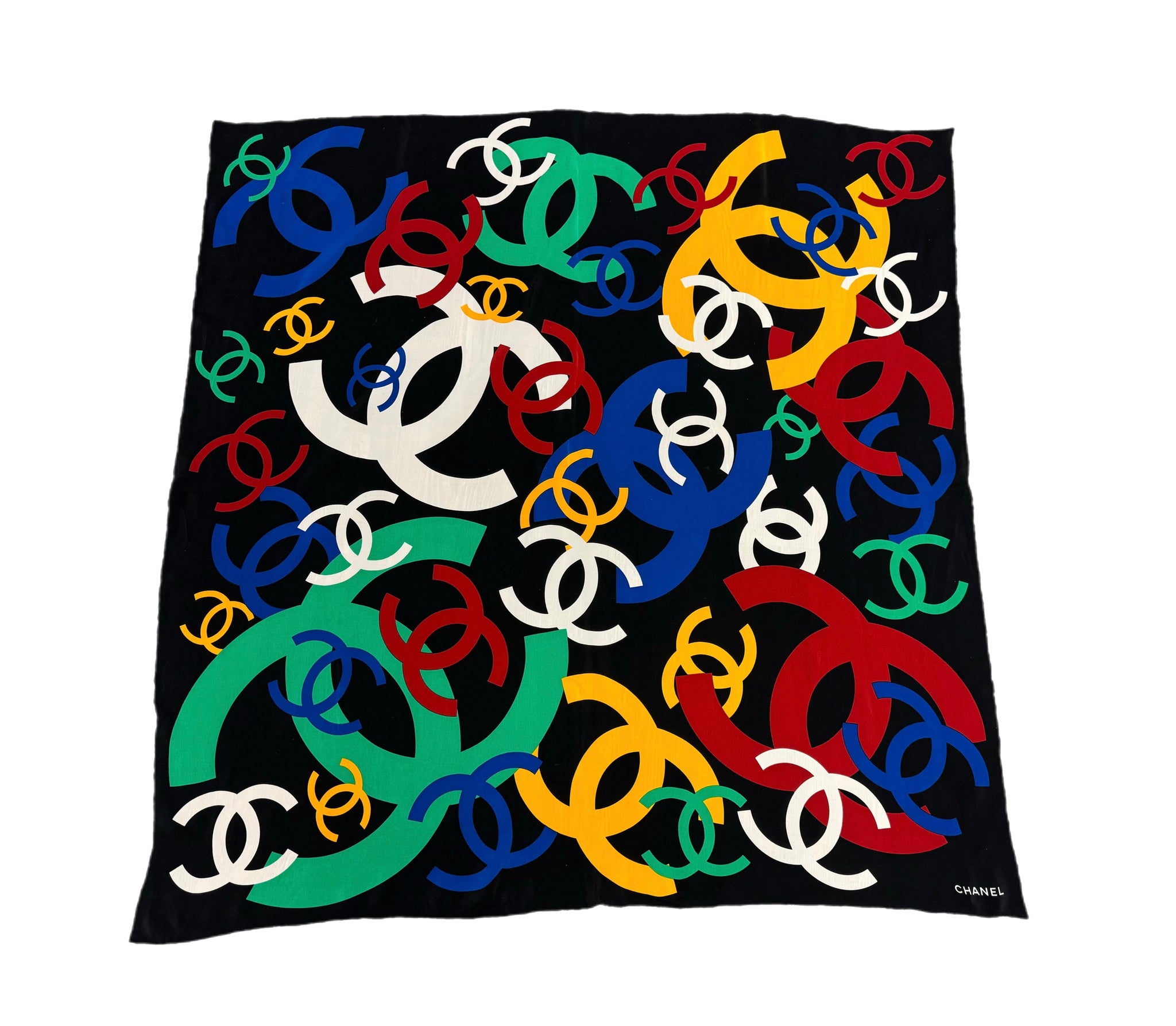 CHANEL-Multicolor Silk Scarf