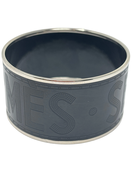 Hermès enamel printed sellier extra wide bracelet size 65