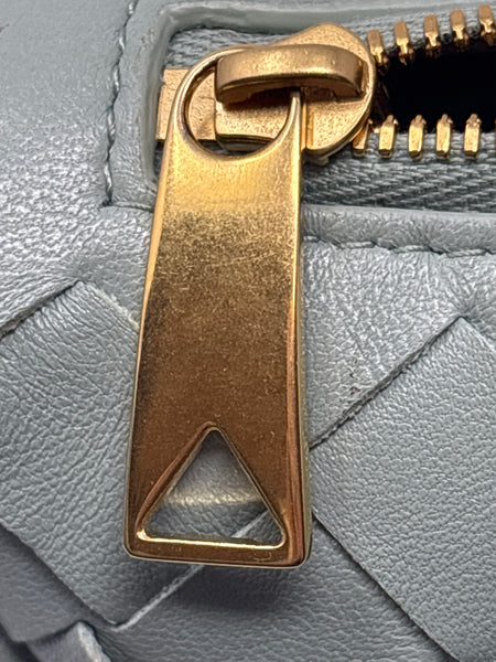 Bottega Veneta Woven Leather Teal Shoulder Bag Size -Small