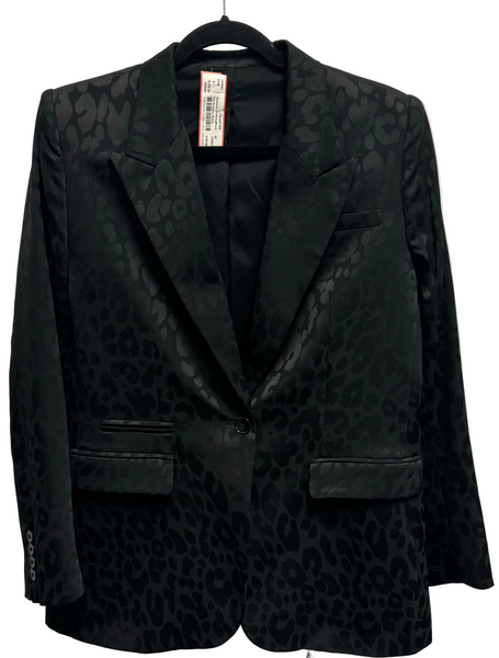 THE KOOPLES-Black Cheetah Blazer-Size 40