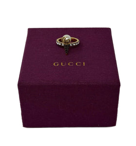 GUCCI-Ice Cream Cone Crystal Embellished Ring-Size: 6.5