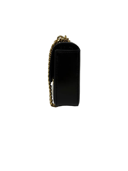 Celine-Preloved-Small Black Triomphe chain bag