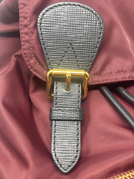 Burberry Burgundy Rucksack Backpack