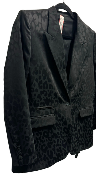 THE KOOPLES-Black Cheetah Blazer-Size 40