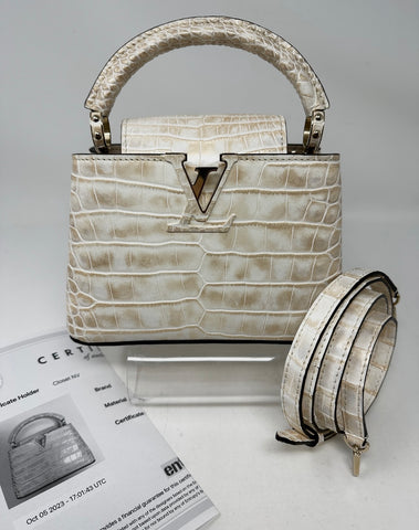 Replica Louis Vuitton Capucines MM Bag In Embossed Crocodile