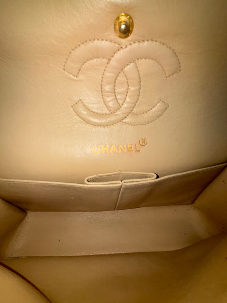 Chanel Beige Quilted Flap Bag