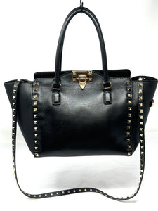 VALENTINO-Black Rockstud Bag