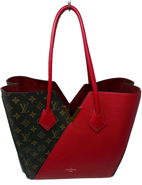 Louis Vuitton-Preloved-Red/Brown Monogrammed Kimono Tote