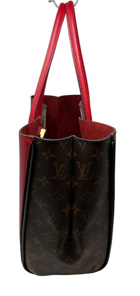 Louis Vuitton-Preloved-Red/Brown Monogrammed Kimono Tote