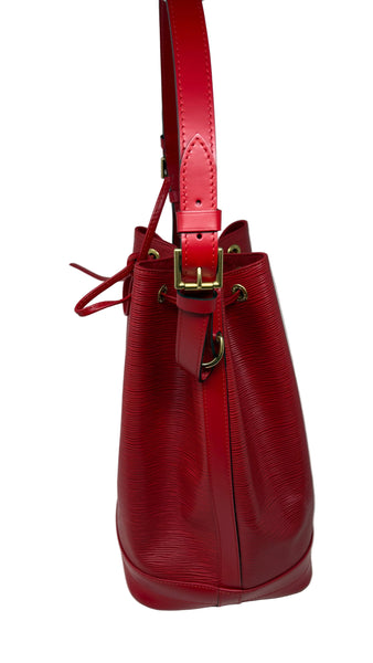 Louis Vuitton-Preloved- Red Neo Epi Leather Bucket bag