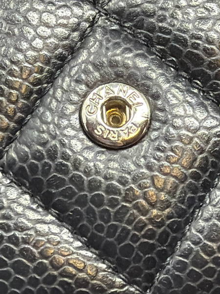 Chanel-Preloved-Black Chanel Classic Long Flap Wallet