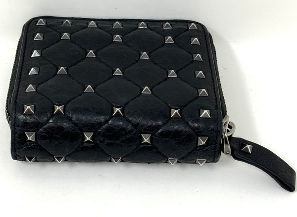 VALENTINO-Black Bi-Fold Wallet