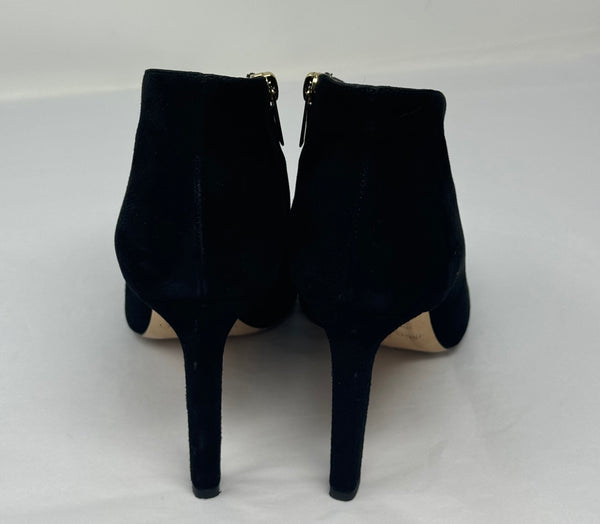 JIMMY CHOO-Black Suede Open Toe Heels-Size 39