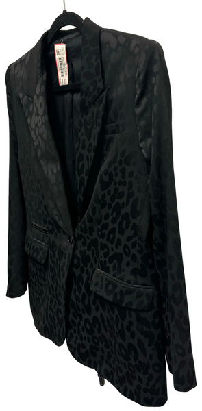 THE KOOPLES-Black Cheetah Blazer-Size 40