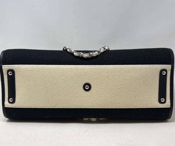 CHANEL Black & White Deauville wool tote