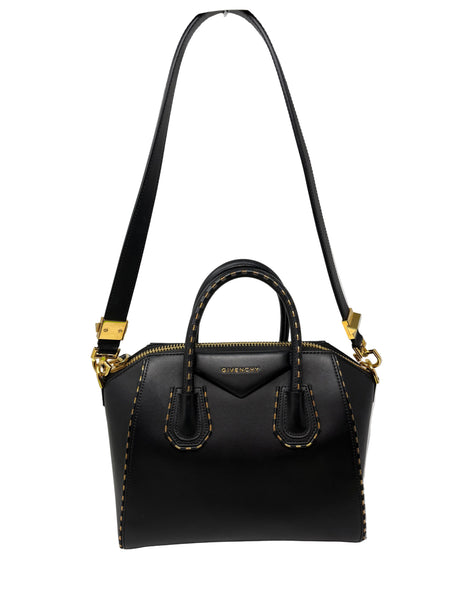 Givenchy-Preloved-Small Black Antigone w/Gold Hardware