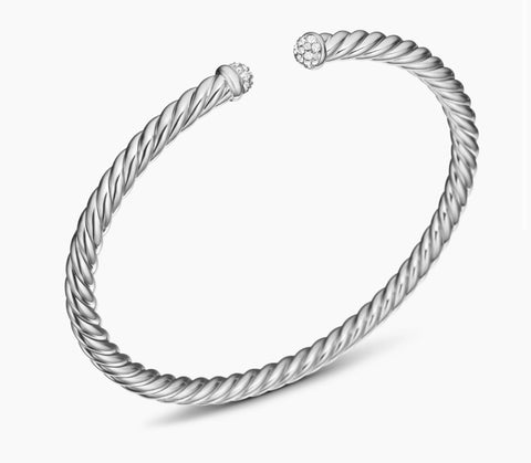 David Yurman cable flex bracelet with diamonds
