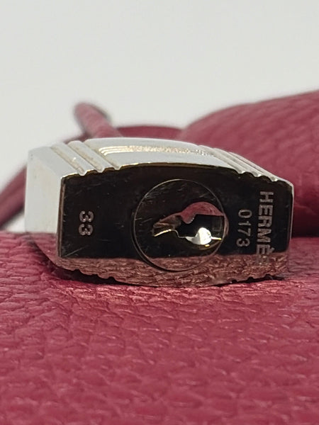Hermès-Preloved-Victoria || 35 Raspberry Shoulder Tote Bag