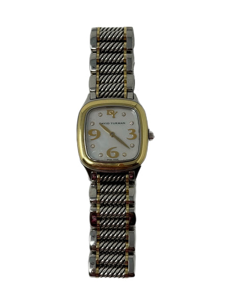 DAVID YURMAN-Stainless Steel 18K Diamond Watch