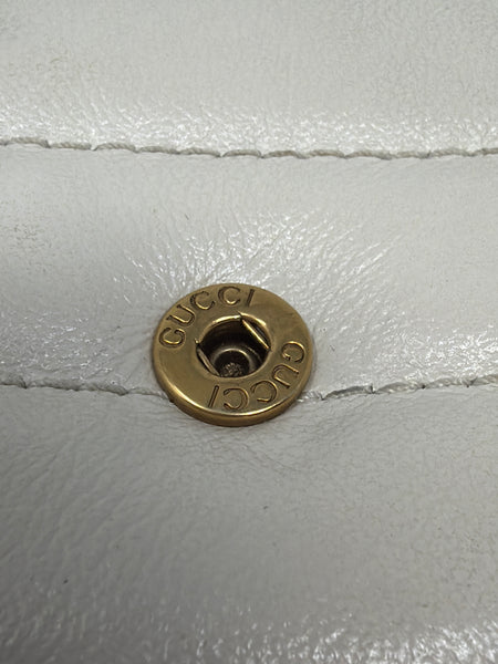 Gucci-Preloved-Small Vintage Effect Matelasse Diagonal Torchon GG Marmont Chain Wallet
