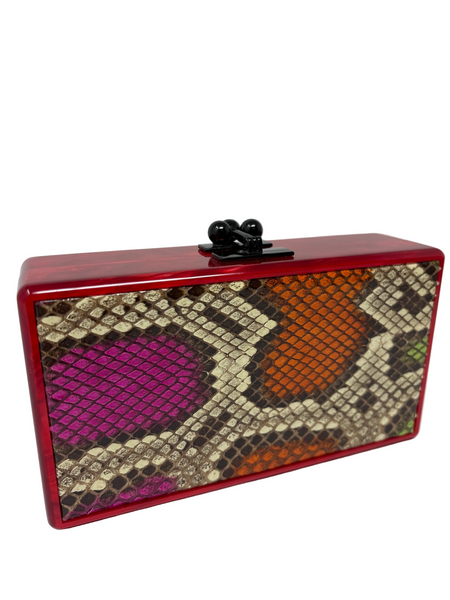Edie parker-Jean panel python box clutch