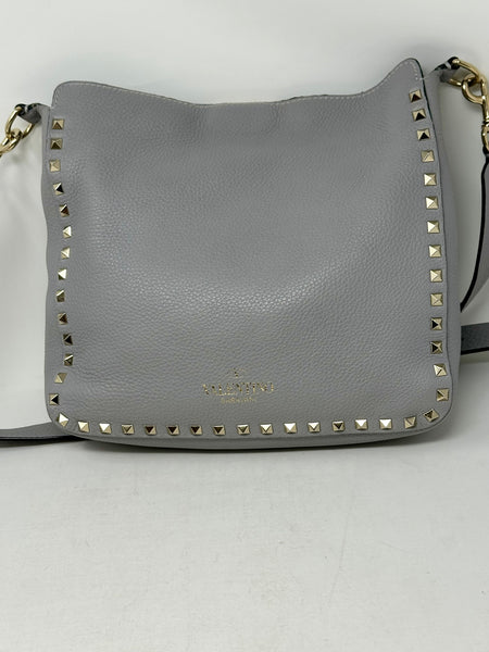 Valentino Grey Rockstud Crossbody Bag