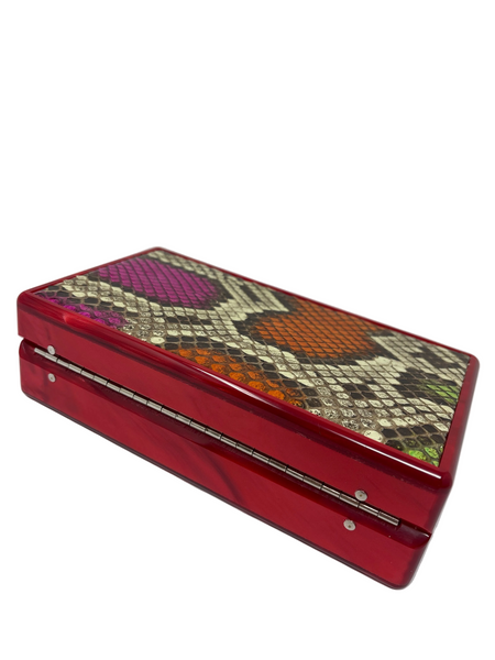 Edie parker-Jean panel python box clutch