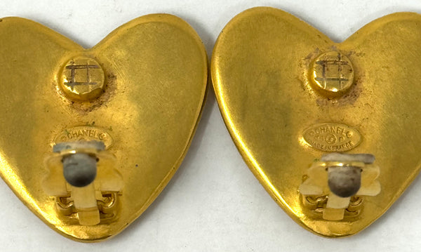 CHANEL-1995 Vintage Heart Earrings