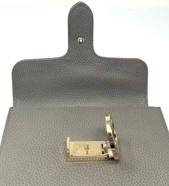 GUCCI-Taupe Interlocking Crossbody Bag