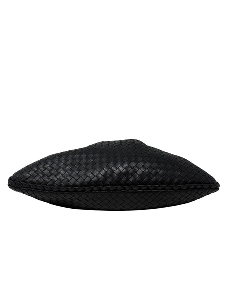 Bottega Veneta-Preloved-Large Black Intrecciato Napa Leather Hobo Bag