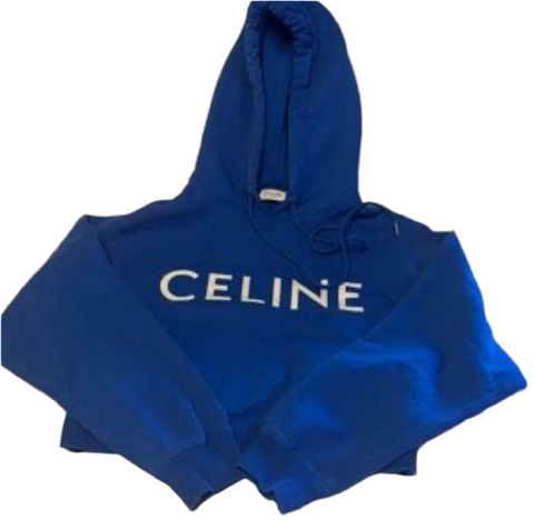 Celine Blue Hoodie Sz-L