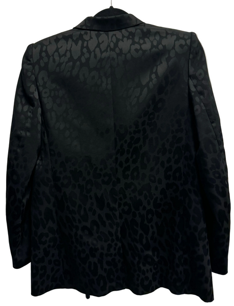 THE KOOPLES-Black Cheetah Blazer-Size 40