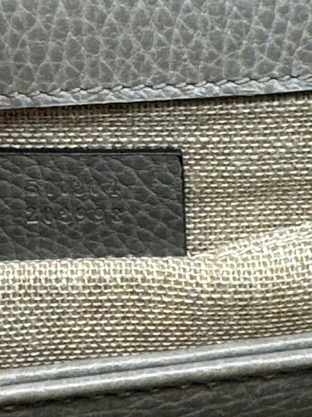 GUCCI-Taupe Interlocking Crossbody Bag