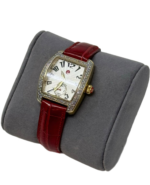 MICHELE-Red & Gold Watch