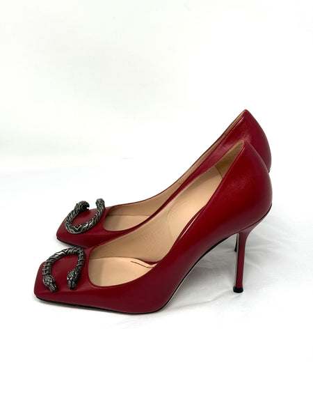 GUCCI-Red Dionysus Pumps-Size: 38.5