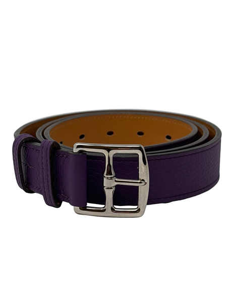 Hermeès - size 105- 2011 Purple Gold Supple Taurillon Clemence FEMME ETRIVIERESOUPLE 45 Complete Belt BNIB!