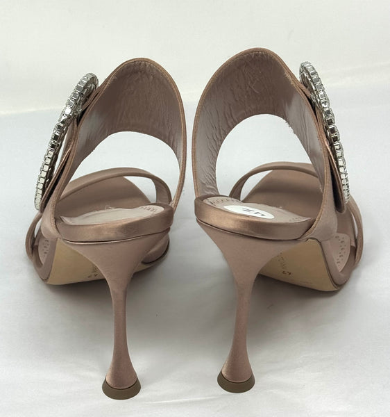 MANOLO BLAHNIK-Blush Satin Heels-Size 42