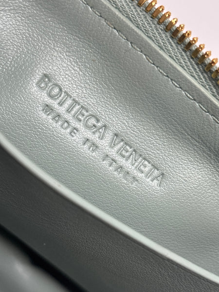 Bottega Veneta Woven Leather Teal Shoulder Bag Size -Small